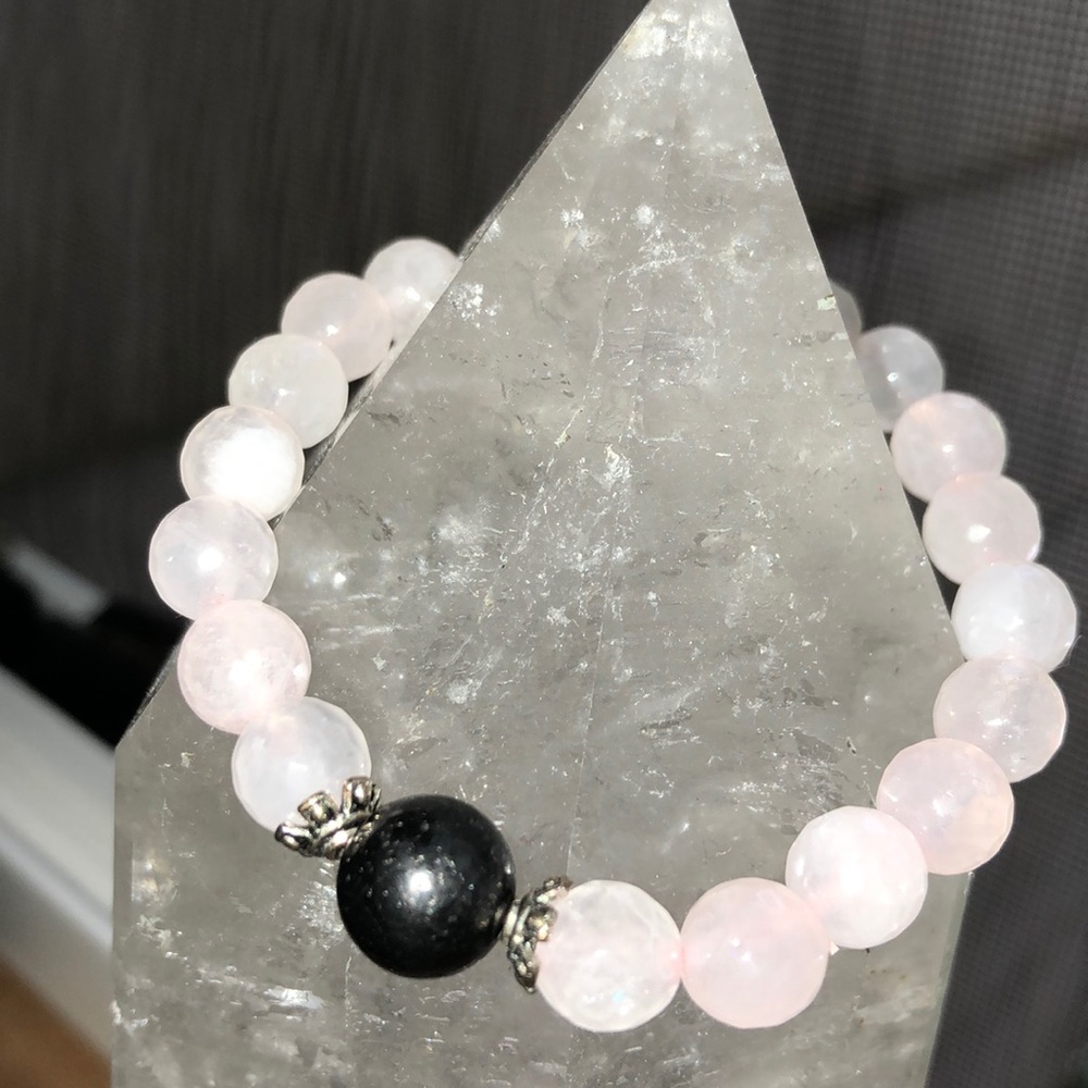 • Love You • Rose Quartz Shungite bracelet